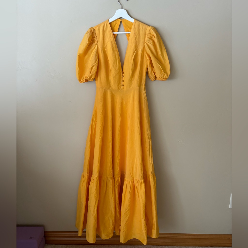 New Nicholas Bright Yellow Midi Dress